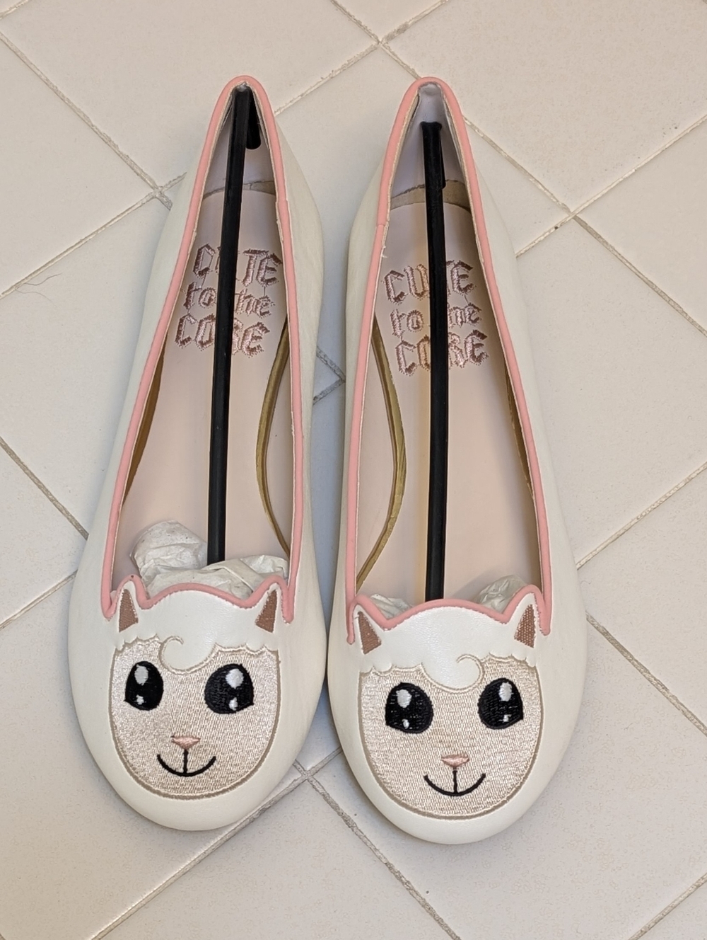 Cute To The Core Lamb / Sheep Ballet Flats NIB